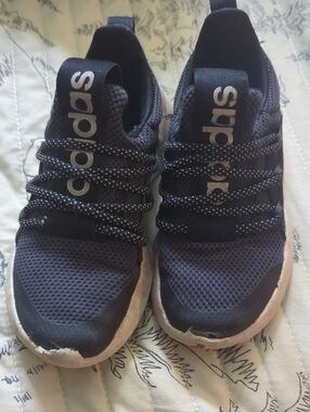 adidas Black and White Boys' Athletic Sneakers